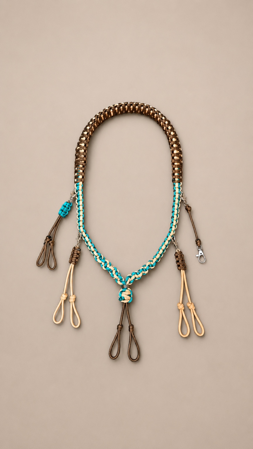 Turquoise & Brown JK Lanyard